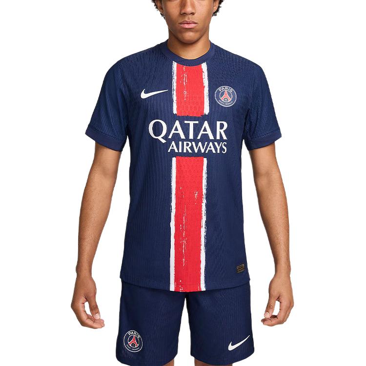 

Футболка домашняя матчевая Paris Saint Germain 2024/25 мужская Dri FIT Adv Nike сине-белая