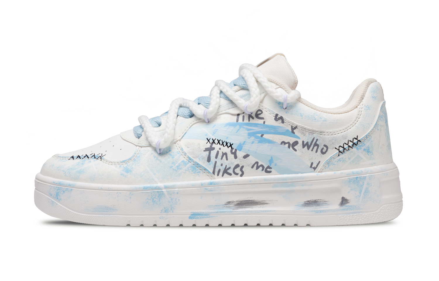 

ANTA Мужские кроссовки для скейтбординга Relaxed Cushioning Balance низкие белые синие