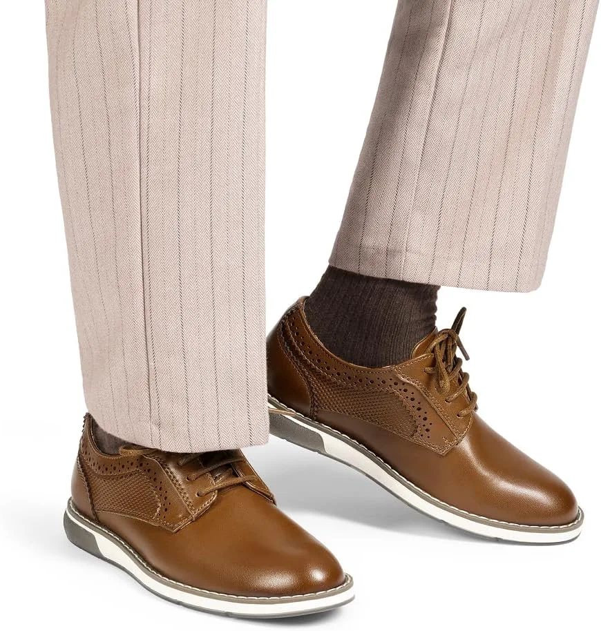 

Повседневные туфли-оксфорды Bruno Marc для мальчиков, удобная школьная форма, официальные кеды, коричневый