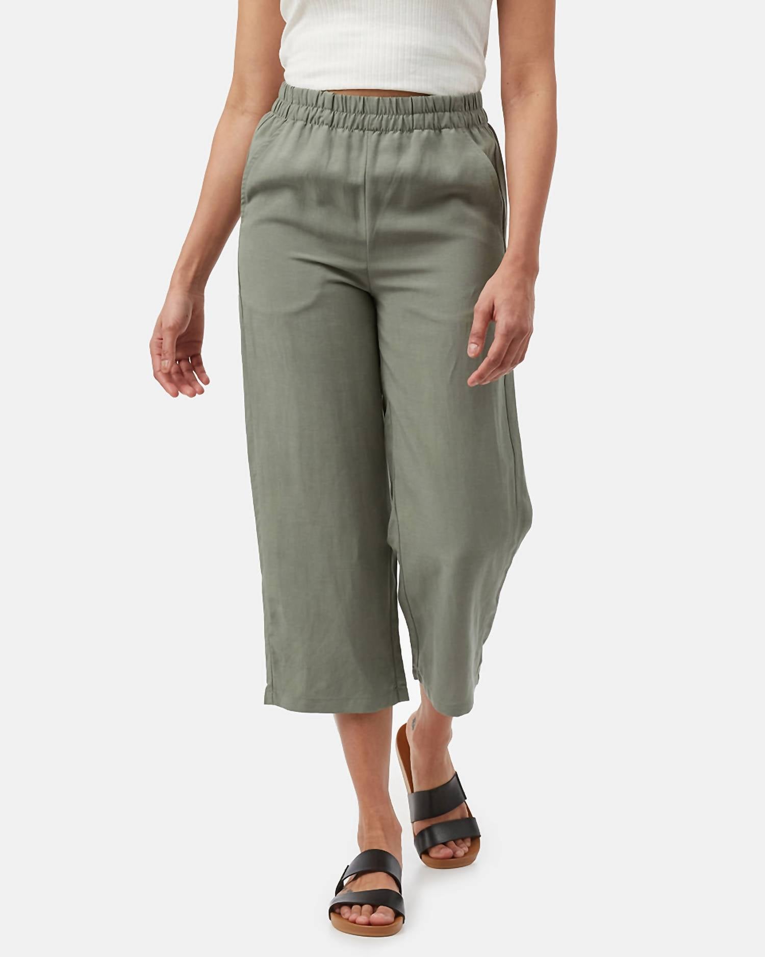 

Брюки Treelinen Billow в цвете Agave Green tentree
