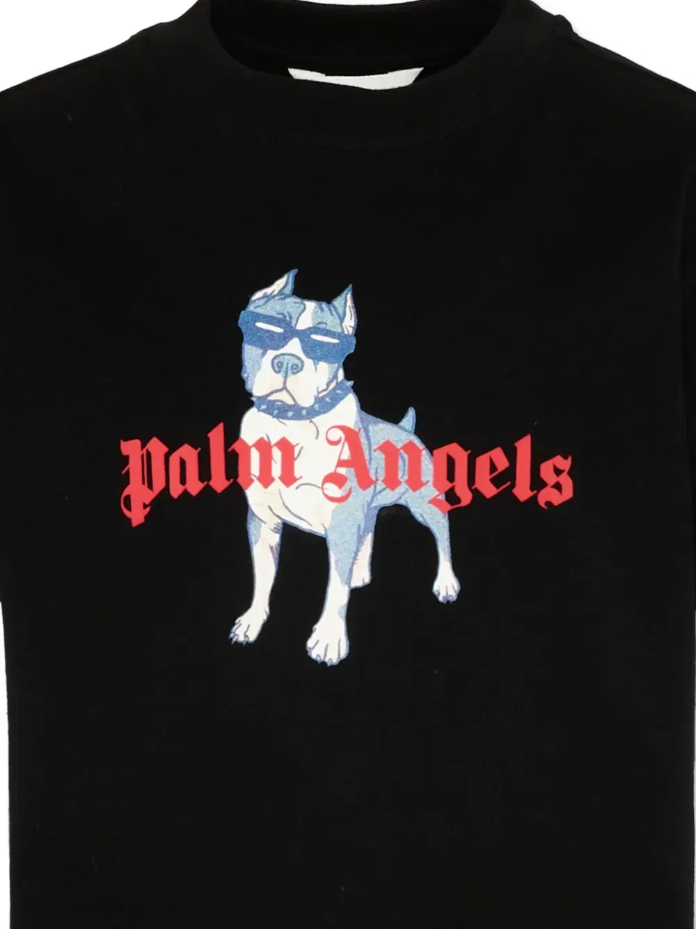 Футболка с короткими рукавами и принтом Palm Angels Kids, черный — фото 3