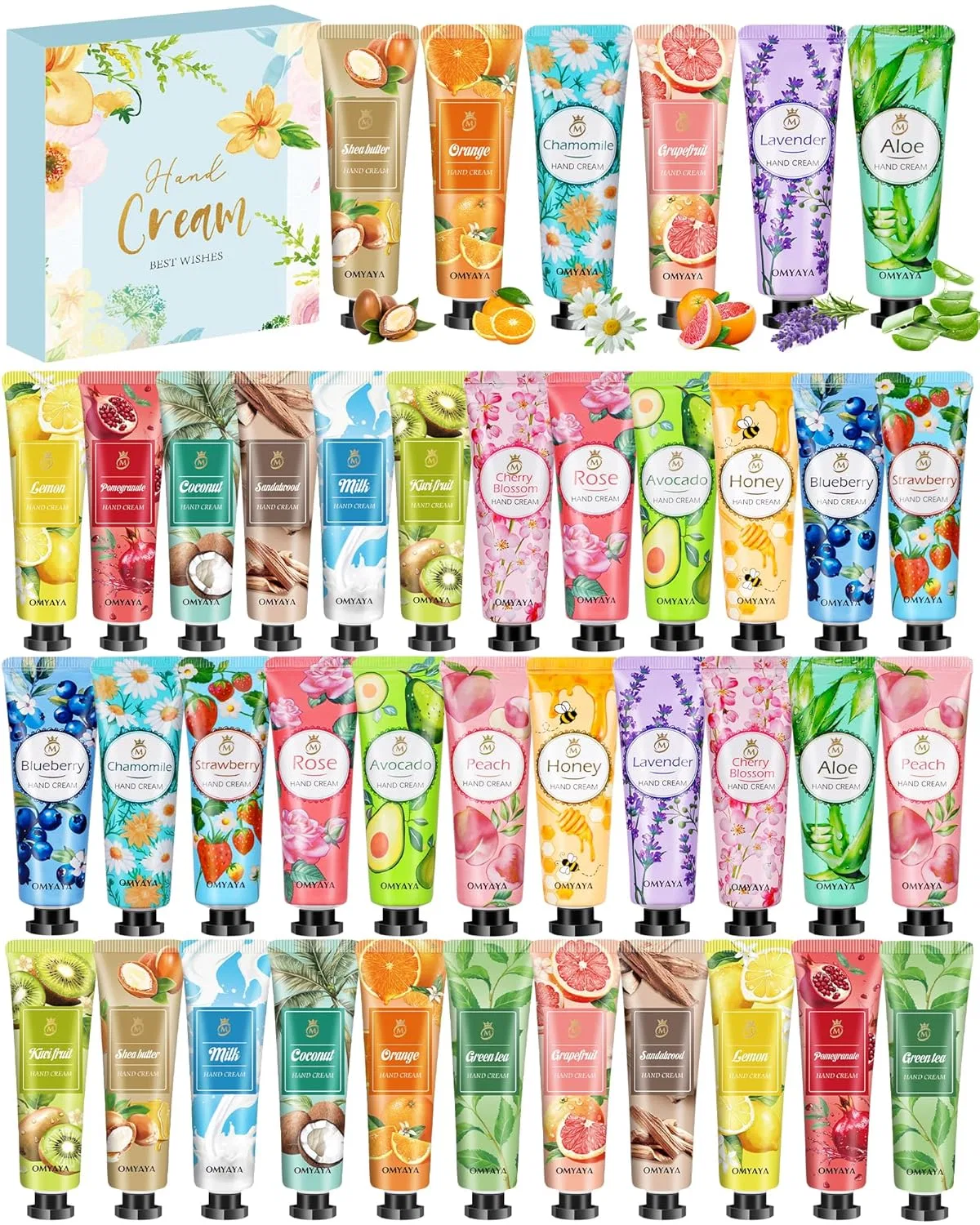 Набор из 40 кремов для рук с 20 ароматами Wapulkyi