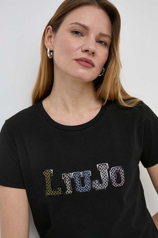 

Хлопковая футболка Liu Jo, черный