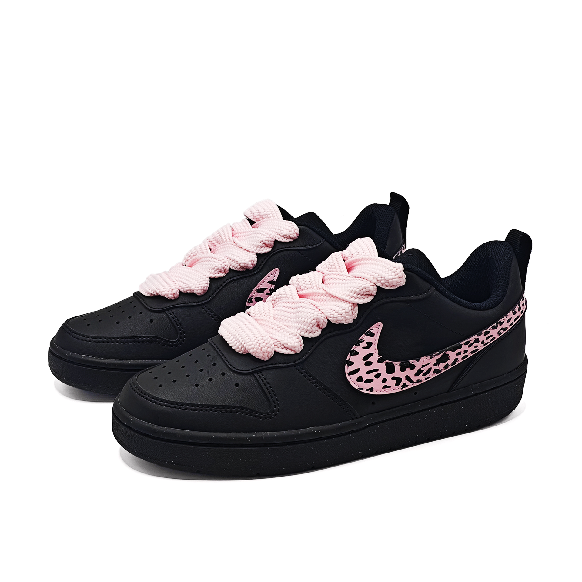 Nike Court Borough Remote Thousand Miles Slip Resistant Low top Kids' Skateboarding Shoes Pink Teenagers — фото 4