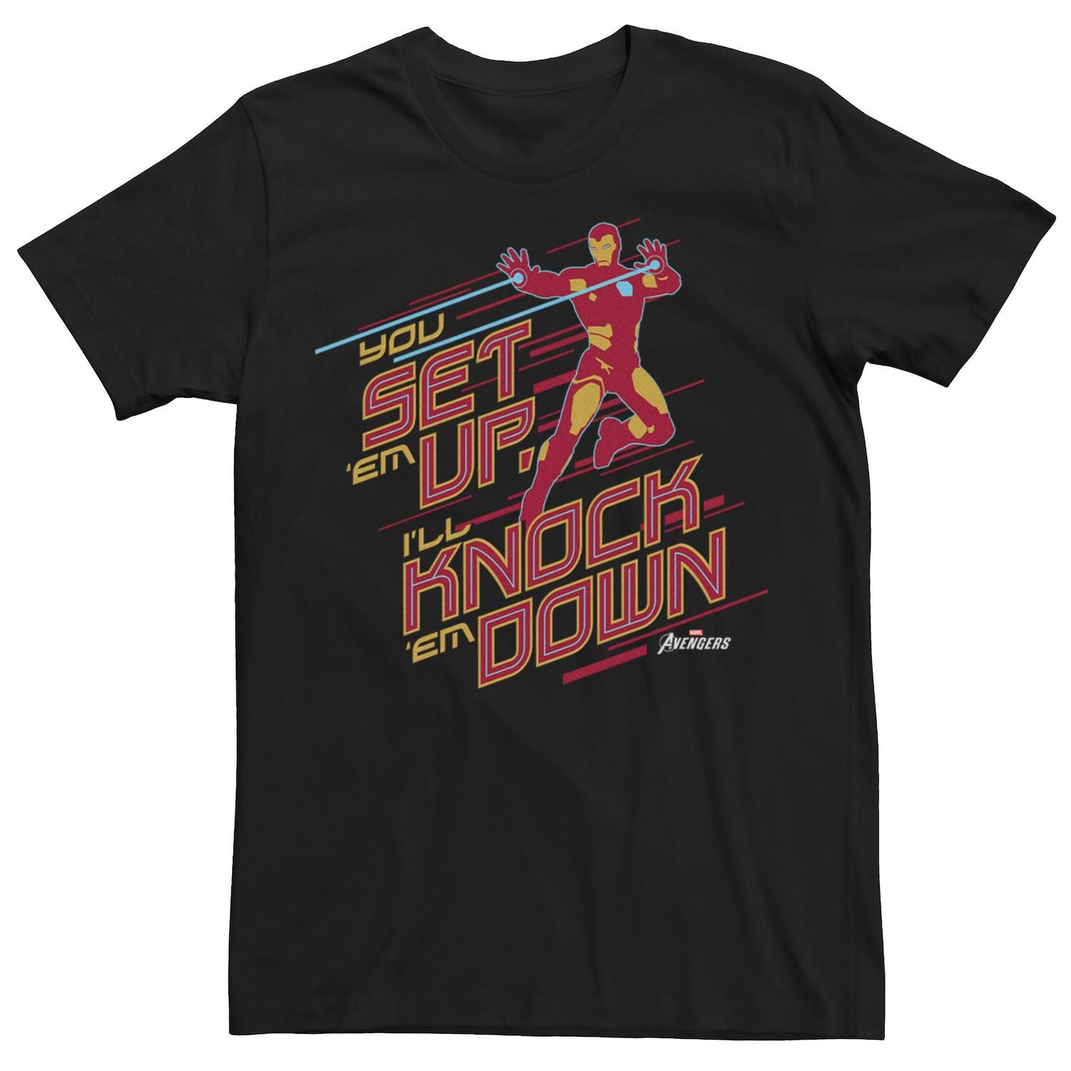 

Мужская футболка Marvel Avengers Iron Man Knock Em Down Licensed Character