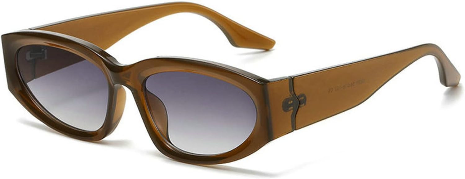 

Солнцезащитные очки COTIA в стиле ретро «кошачий глаз» для женщин, модный дизайн, овальные линзы, защита от УФ-излучения UV400, модные солнцезащитные очки для мужчин с цветным градиентом, Tea