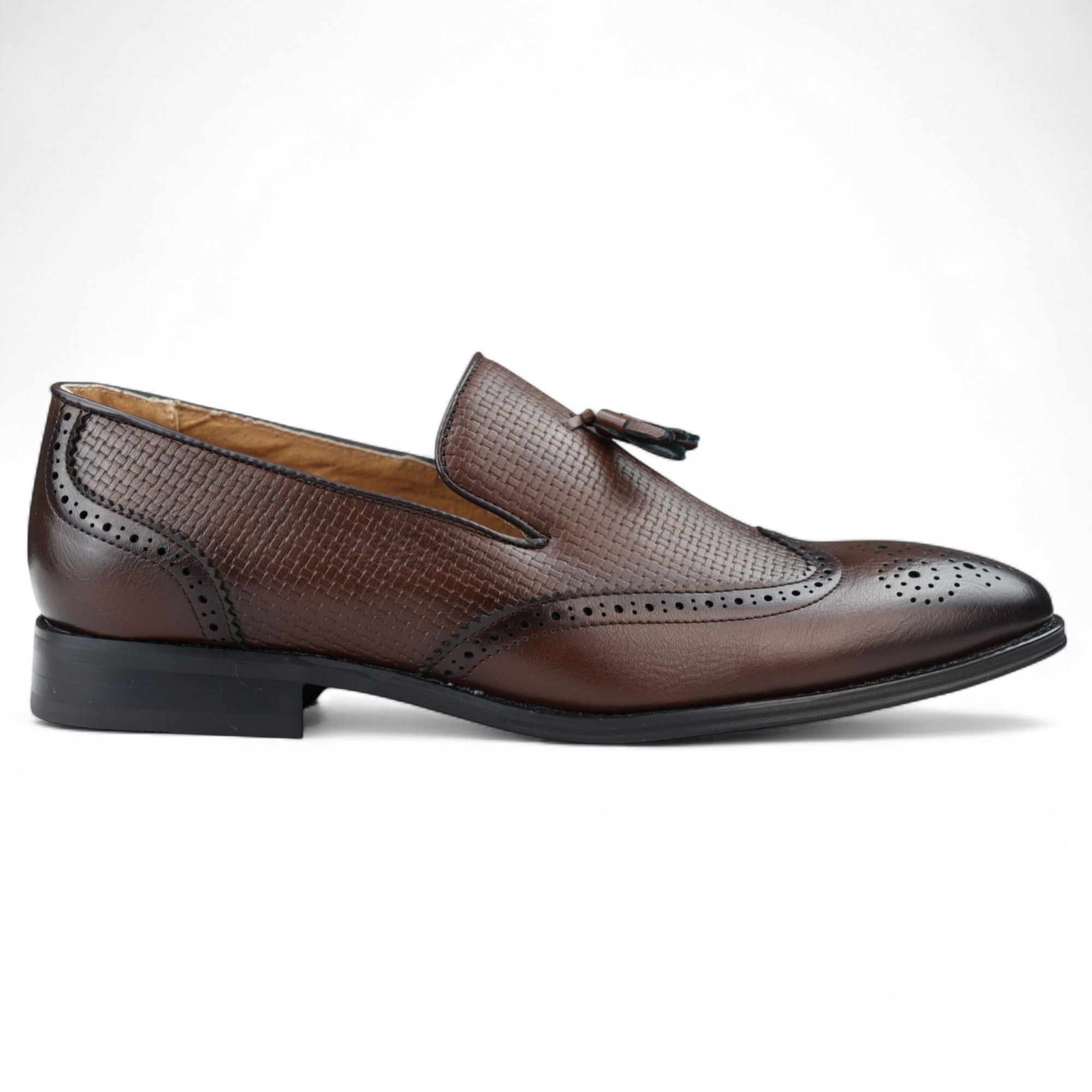 

Мужские коричневые мокасины с кисточкой элегантные мюли Infinity Leather
