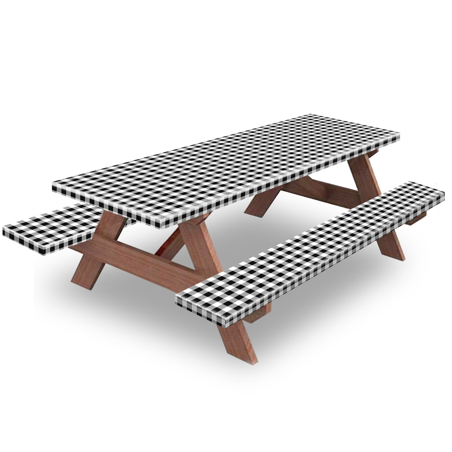 

Скатерть в клетку Kenobe Checkered, черный / белый