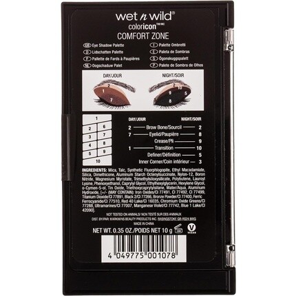 Палитра теней для век Wet n Wild Color Icon 10 Pan с яркими и матовыми цветами Стойкая формула, легко растушевываемая Comfort Zone Wet 'N' Wild — фото 3