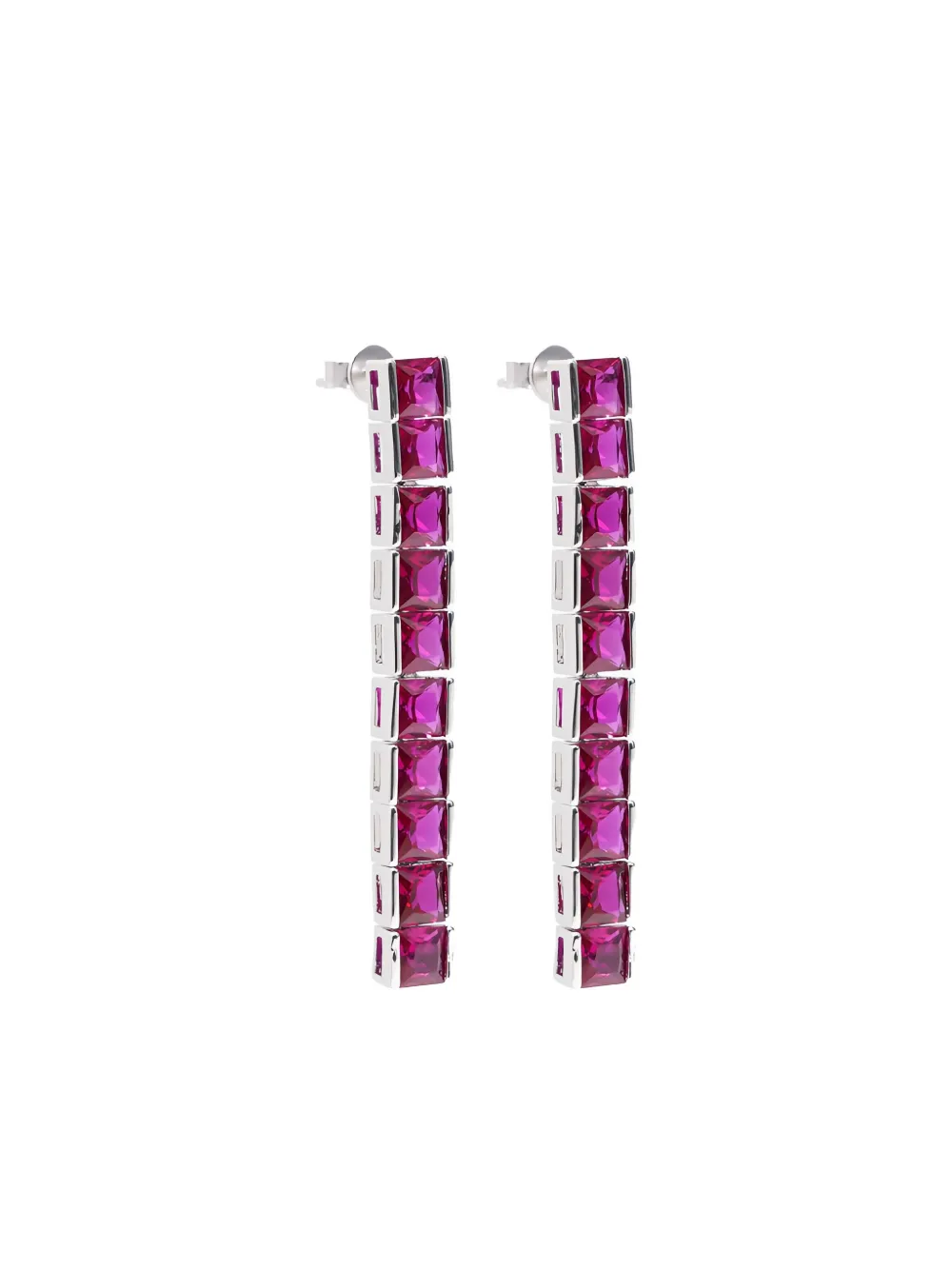 

Серьги с квадратными камнями Izabel Display, серебряный