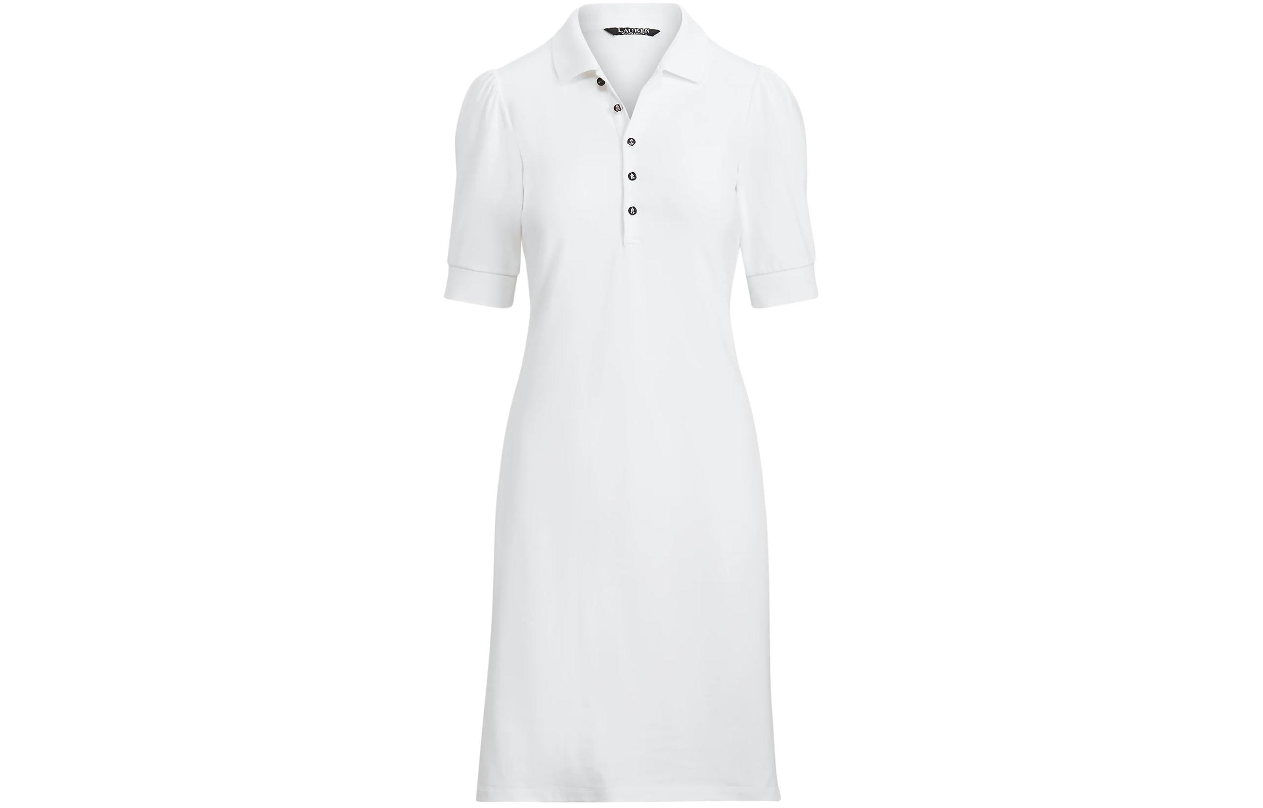 

Женское платье с короткими рукавами Polo Ralph Lauren, белый