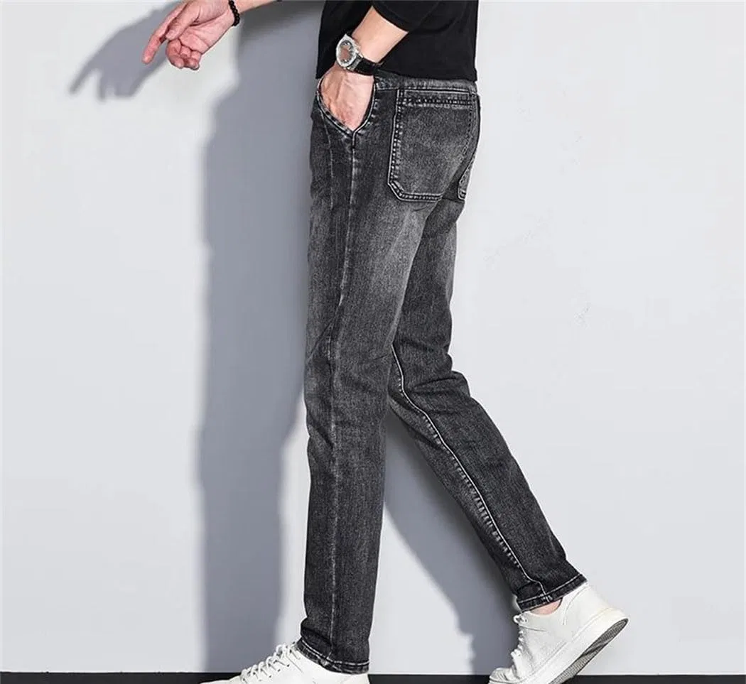 Джинсы, Slim Fit, Серый — фото 2
