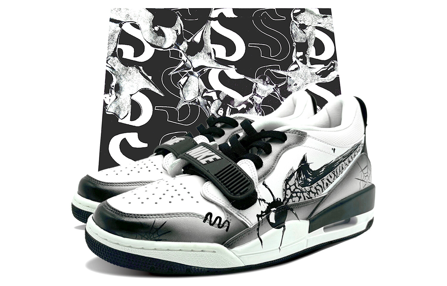 

Кроссовки Air Jordan 32 Vintage Basketball Shoes Men Low-top Black/white, белый