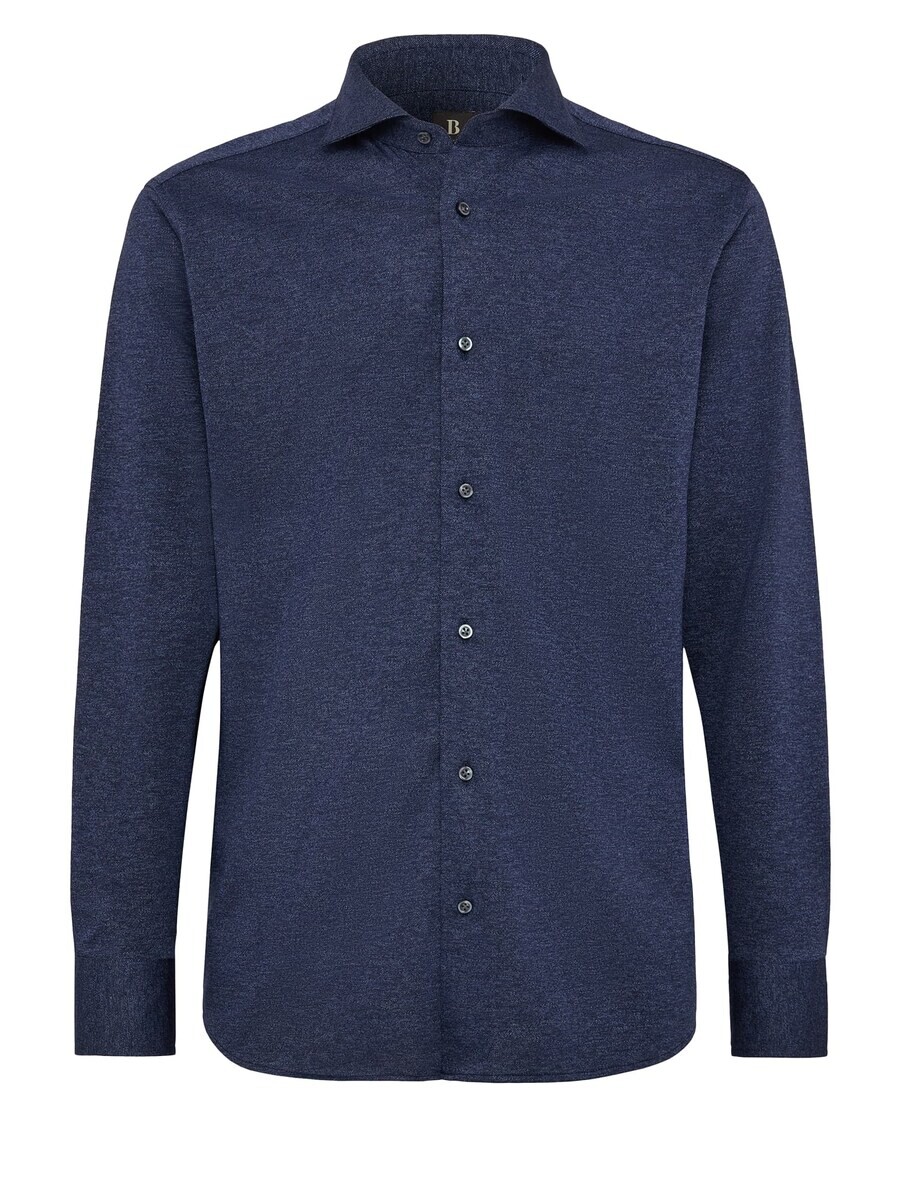 

Повседневная рубашка Boggi Milano Slim fit Button Up Shirt, темно-синий