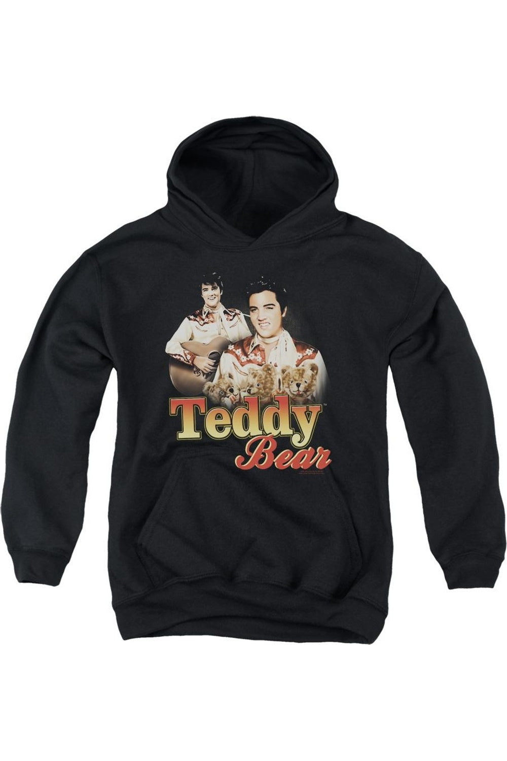 

Молодежная толстовка с капюшоном Elvis Presley и мишкой Gildan, черный