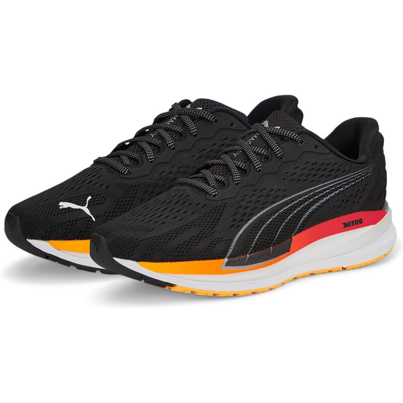 Кроссовки для бега усиливают эффект нитро-всплеска Puma, цвет puma black-sunset glow — фото 4