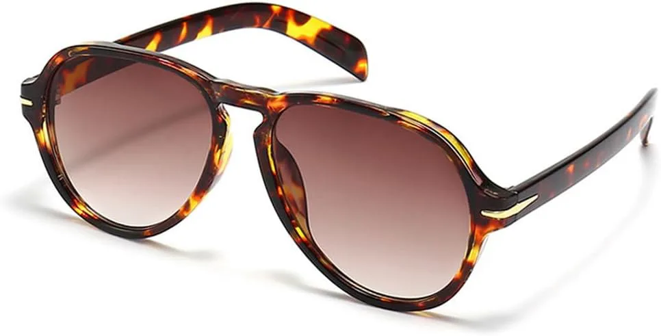 

Ретро солнцезащитные очки для женщин, модные, с заклепками, градиентные, мужские солнцезащитные очки с защитой от УФ-излучения UV400 TKKTLLT, Leopard Tea Gradient