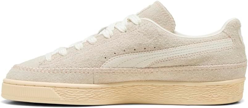 Мужские замшевые мокасины PUMA с шнуровкой, повседневные кроссовки - белые — фото 3