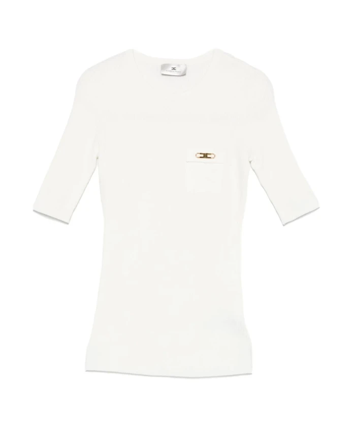 

Белая женская толстовка осень-зима 2025 Elisabetta Franchi, белый