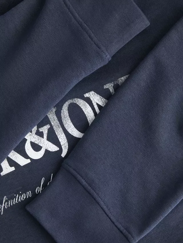 Детская толстовка Daytona из смесовой хлопковой ткани, темно-синий пиджак Jack & Jones — фото 2