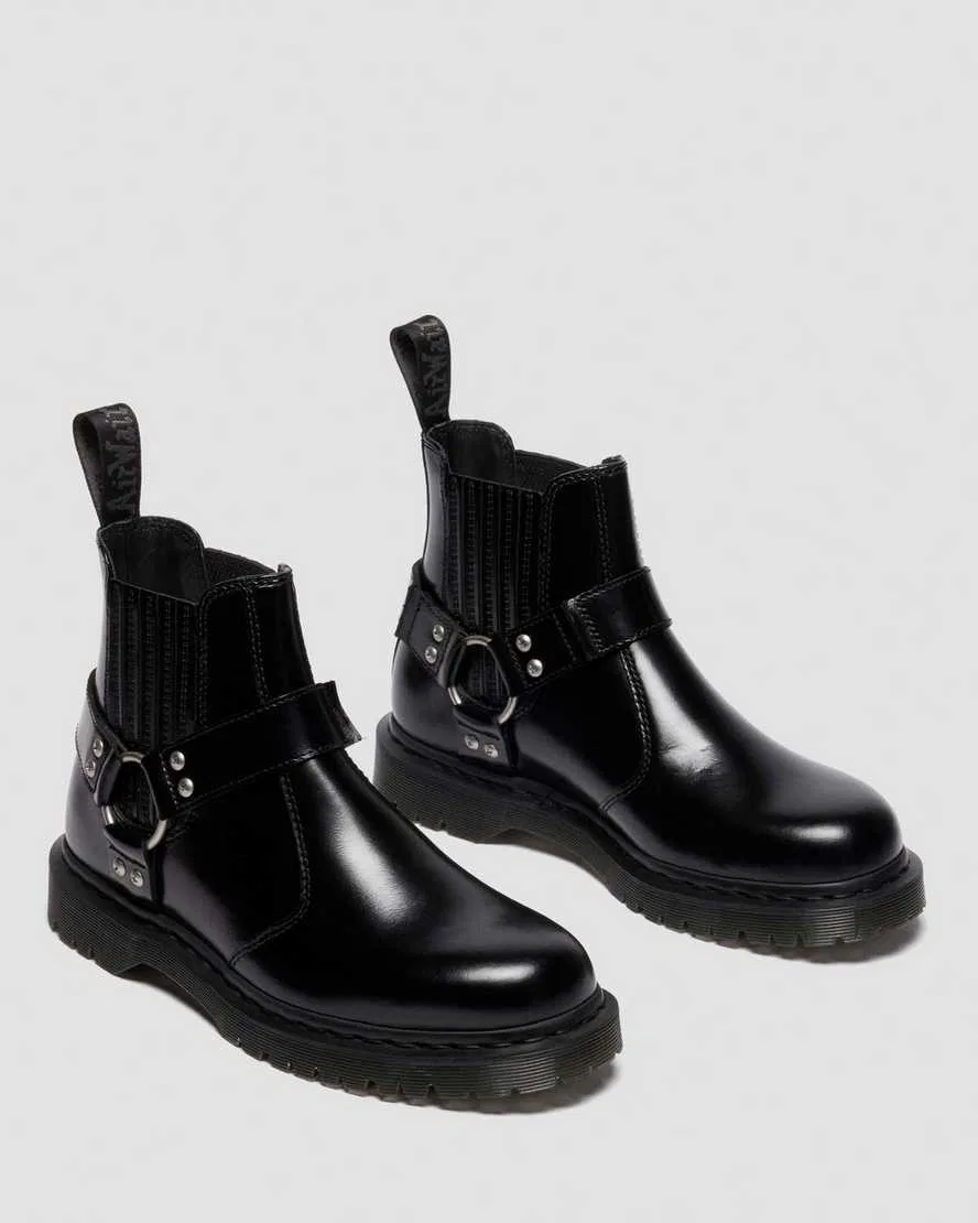 2976 Ботинки Челси из аналиновой кожи с ремешками Dr Martens, черный — фото 4