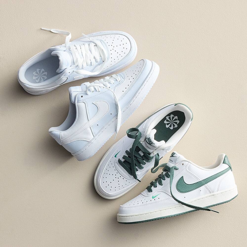 Женские низкие туфли Nike Court Vision Next Nature, цвет Black White — фото 2