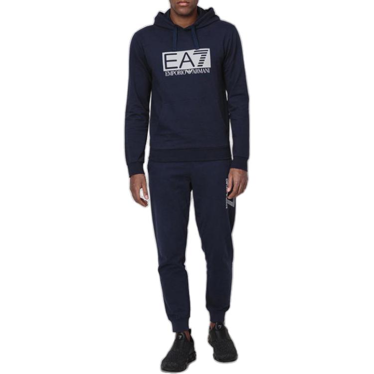 EMPORIO ARMANI Толстовка EA7 FW21 мужская синяя — фото 4