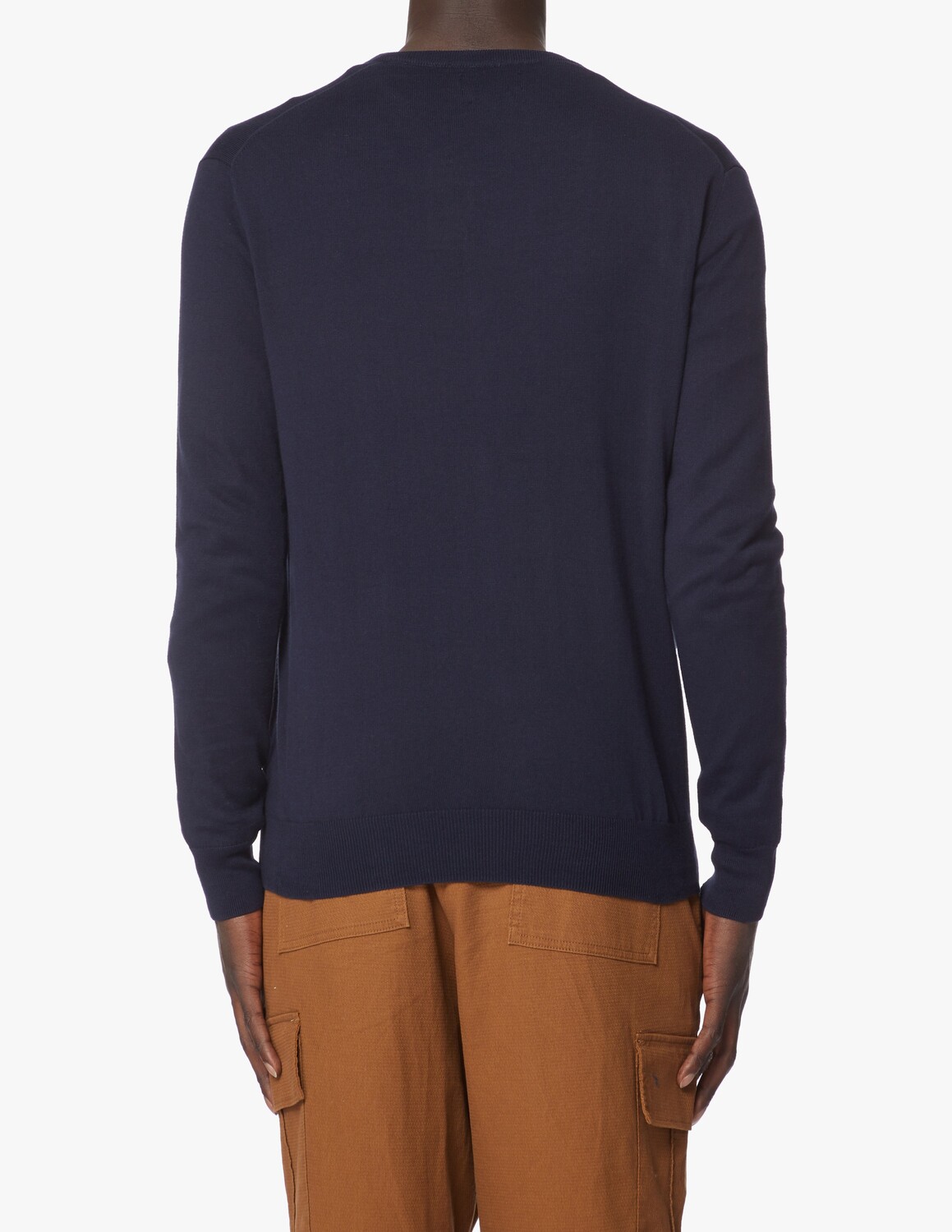 Свитер из хлопка пима с V-образным вырезом Ralph Lauren, цвет Hunter Navy — фото 3