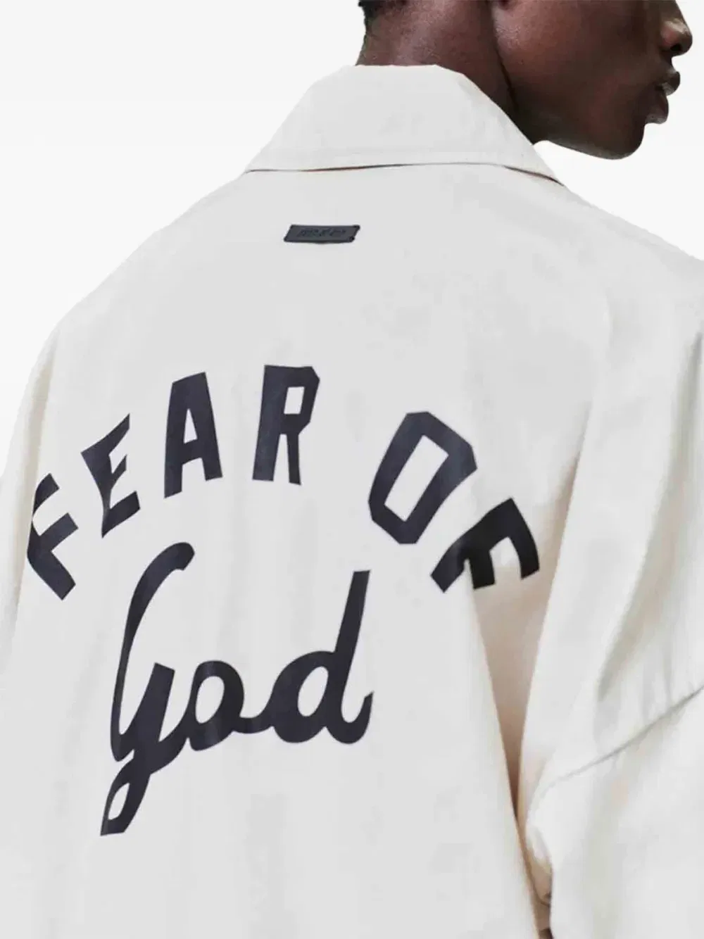 Куртка из окрашенного в готовом виде хлопкового поплина Fear Of God, белый — фото 3