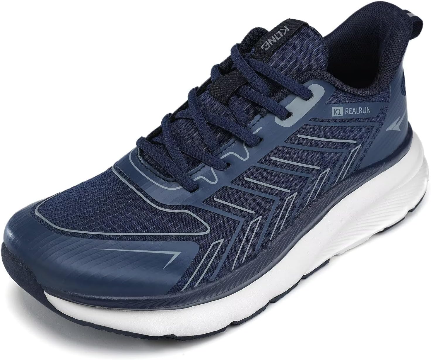 

Мужские широкие кроссовки для ходьбы с мягкой подошвой, противоскользящие, удобные для бега и тенниса, дышащие, для спорта и тренировок в зале Pozvnn, синий