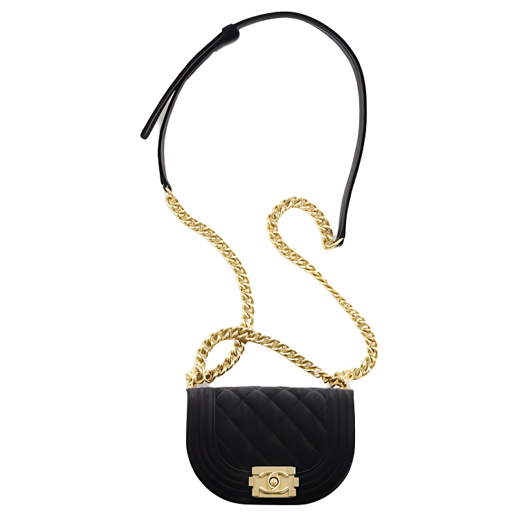 

CHANEL Бархатная поясная сумка женская black