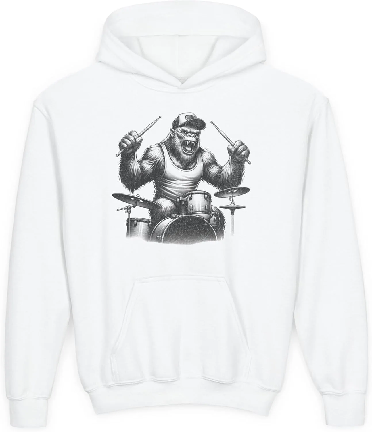 Толстовка с принтом Bigfoot Drummer для подростков