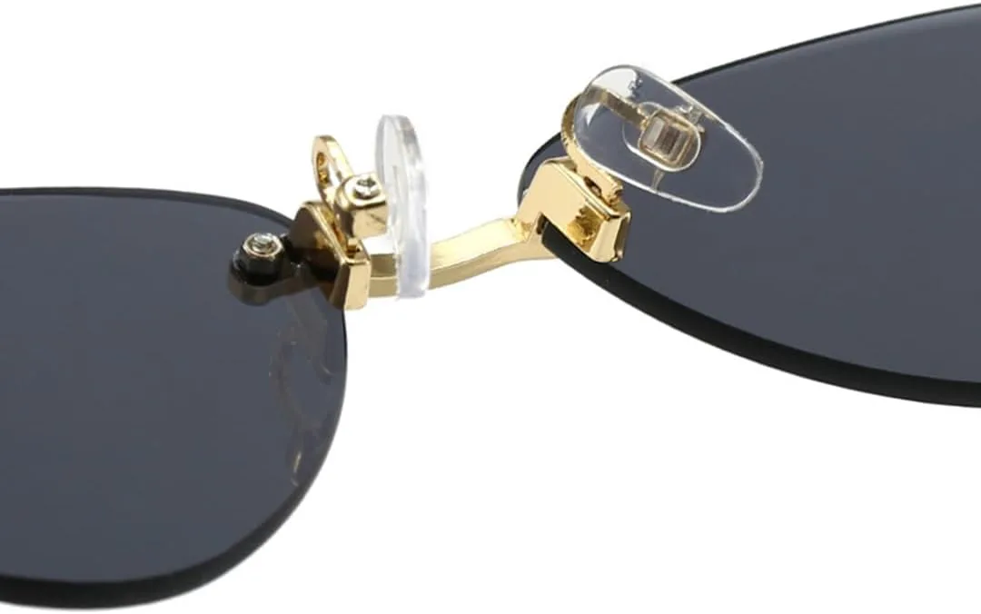 

Солнцезащитные очки без оправы «кошачий глаз», модные популярные очки для женщин и мужчин, маленькие эллиптические солнцезащитные очки для женщин и мужчин SZVVBKK, 3