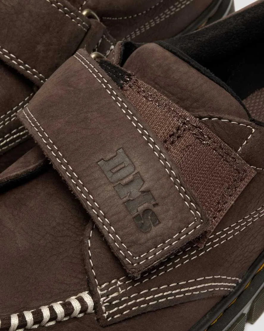 Детские туфли Raffe Strap с ремешком из зернистой нубуковой кожи Dr Martens, коричневый — фото 3