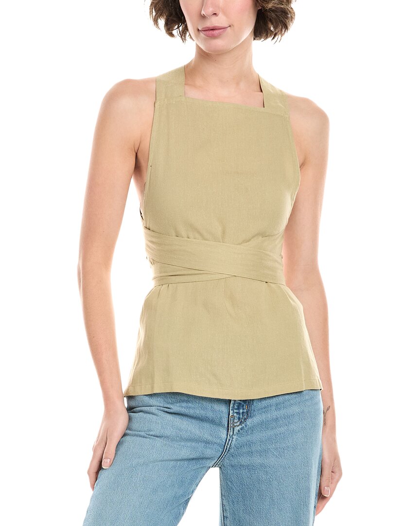 

Топ-накидка из льняной смеси WeWoreWhat, коричневый