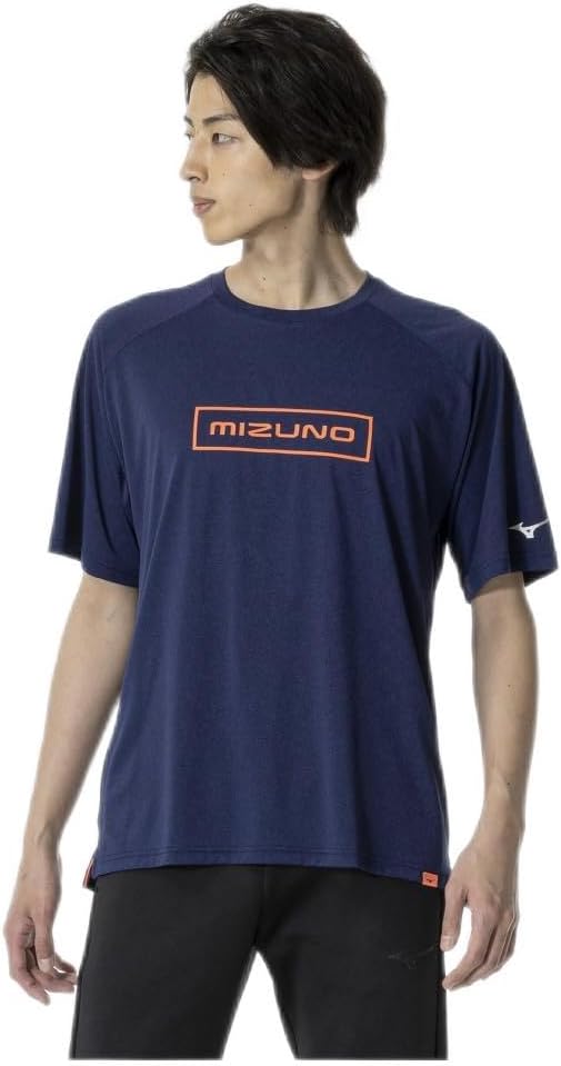 

Мужская тренировочная футболка Mizuno 32MAA510 Dry с коротким рукавом, впитывающая пот, быстросохнущая, синий