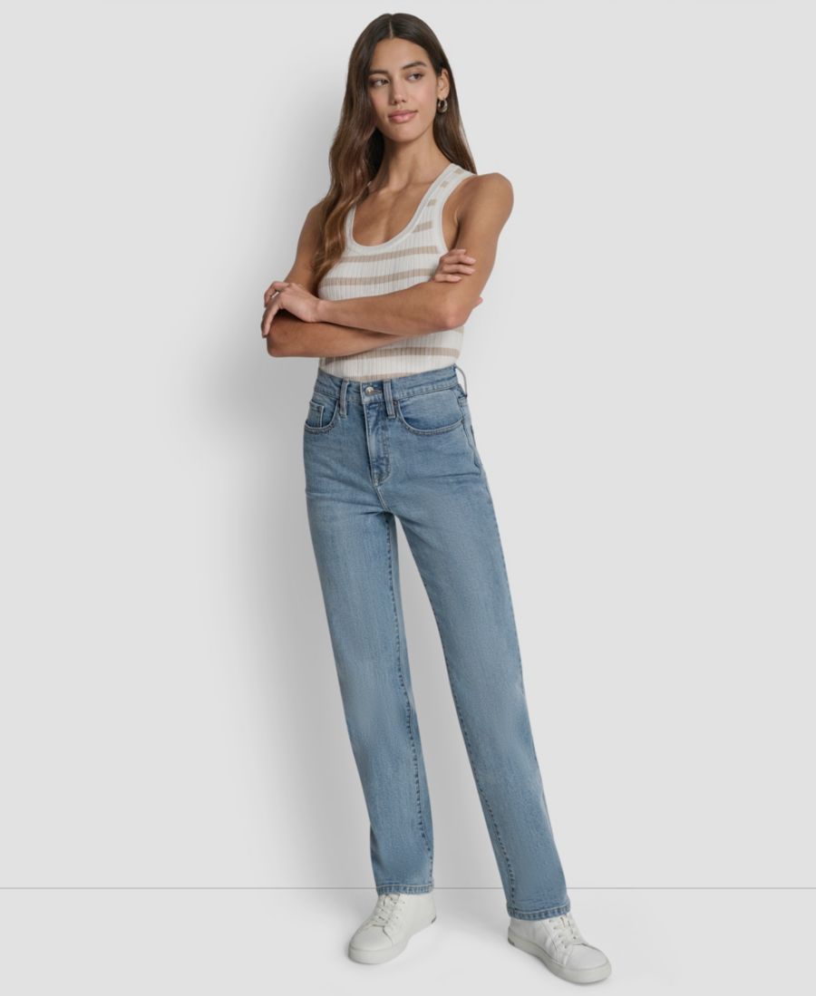 

Классические женские прямые джинсы с высокой посадкой DKNY Jeans, Bryant Wash