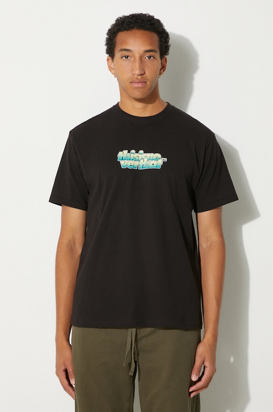 

Хлопковая футболка Gradient OL-Logo Tee Thisisneverthat, черный