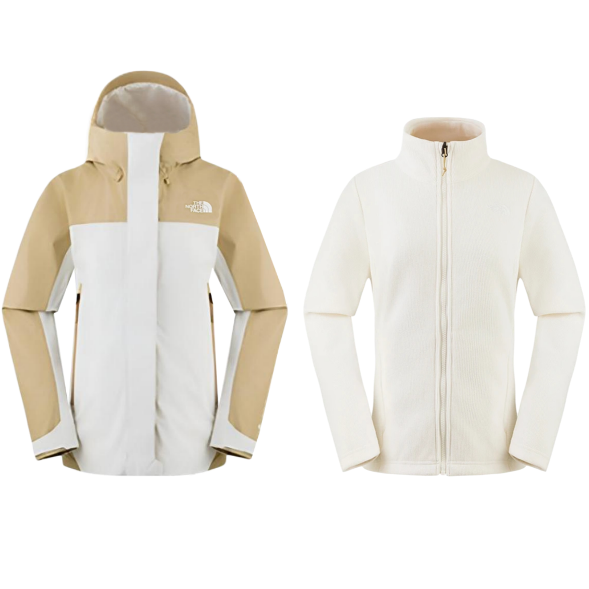 

FW25 Водонепроницаемая, ветрозащитная, дышащая, термоизолирующая, непромокаемая ветровка для женщин THE NORTH FACE, stone tan/dune белый