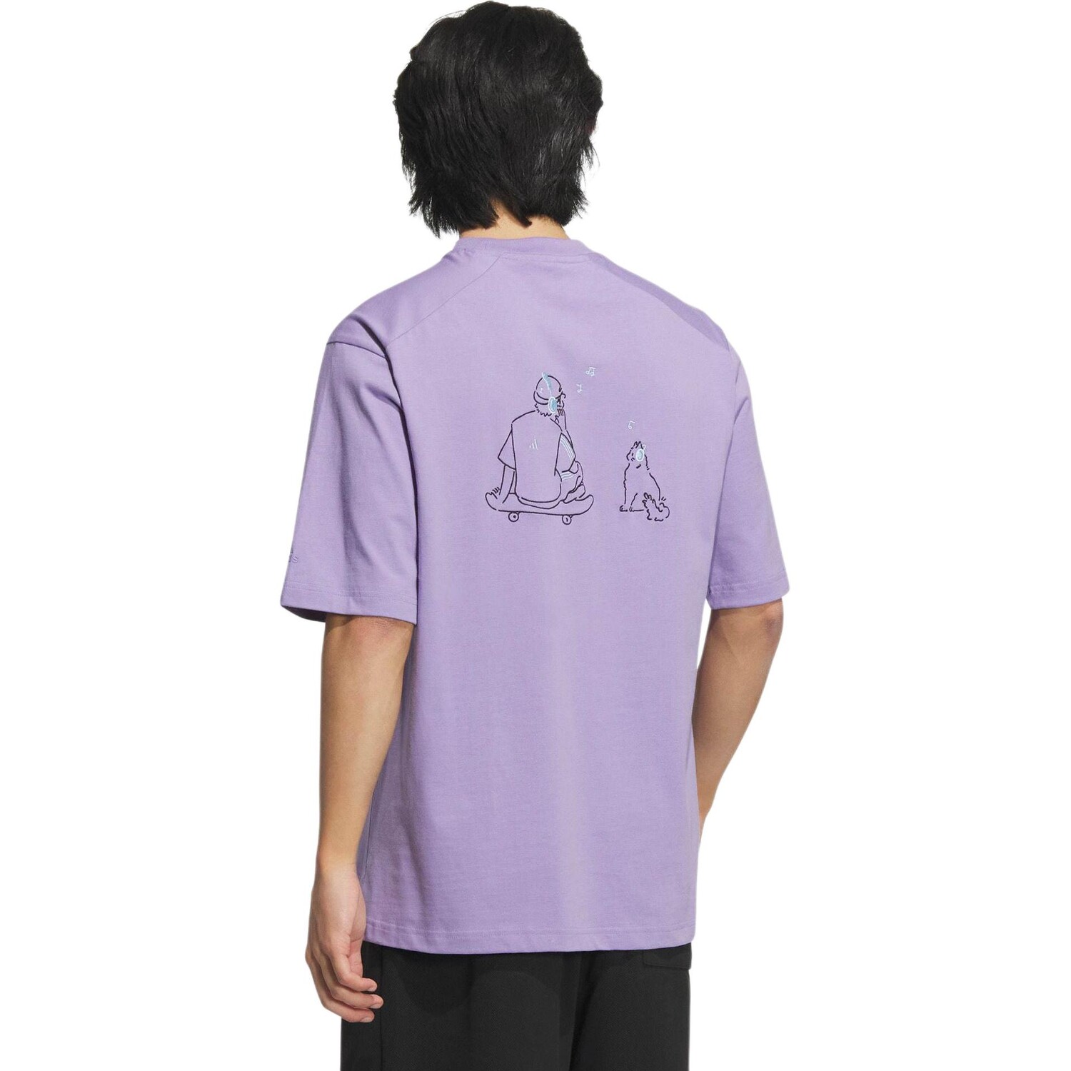 Футболка мужская Magic Lilac Adidas, цвет Magic Lilac — фото 3