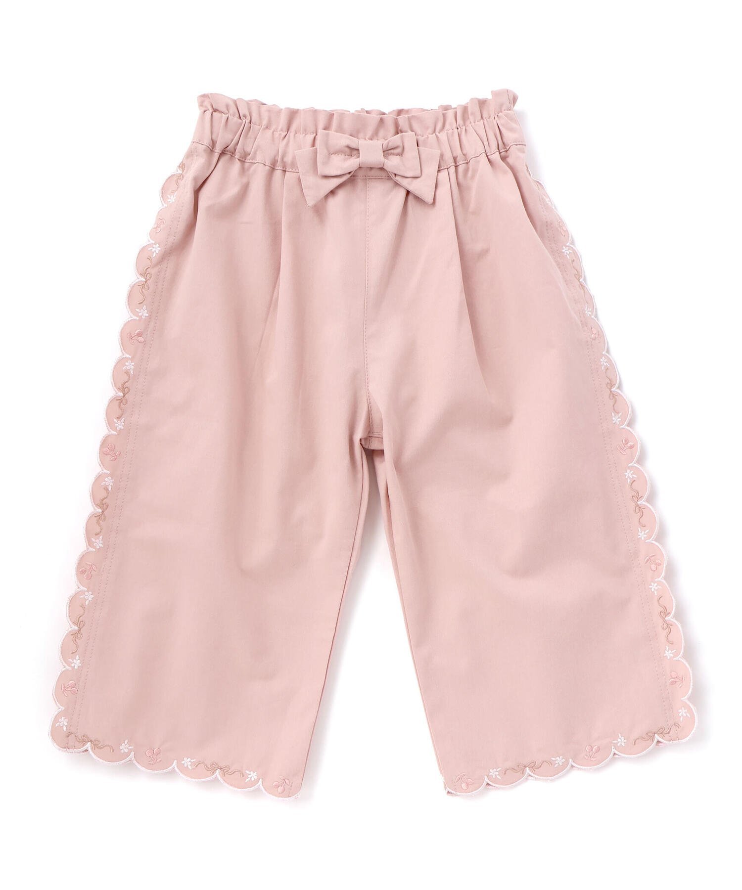 Джинсовые брюки длиной 3/4 с фестончатым краем (90-130 см) SLAP SLIP, Pink