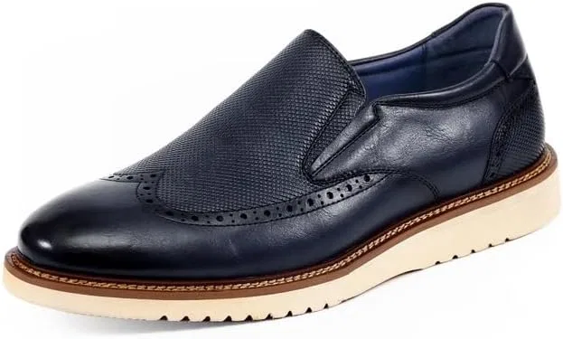Лоферы мужские, Amali Tucker, модель Double-Monkstrap, Navy (Clyde)