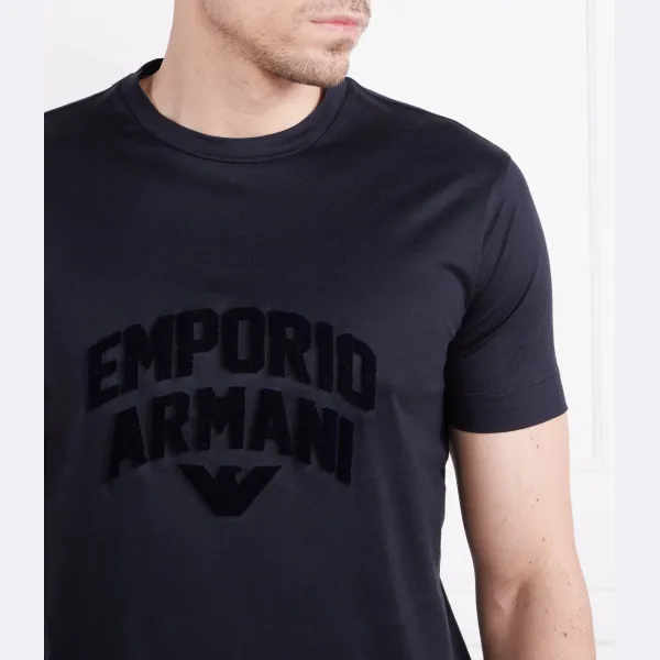 Облегающая футболка Emporio Armani, синий — фото 4