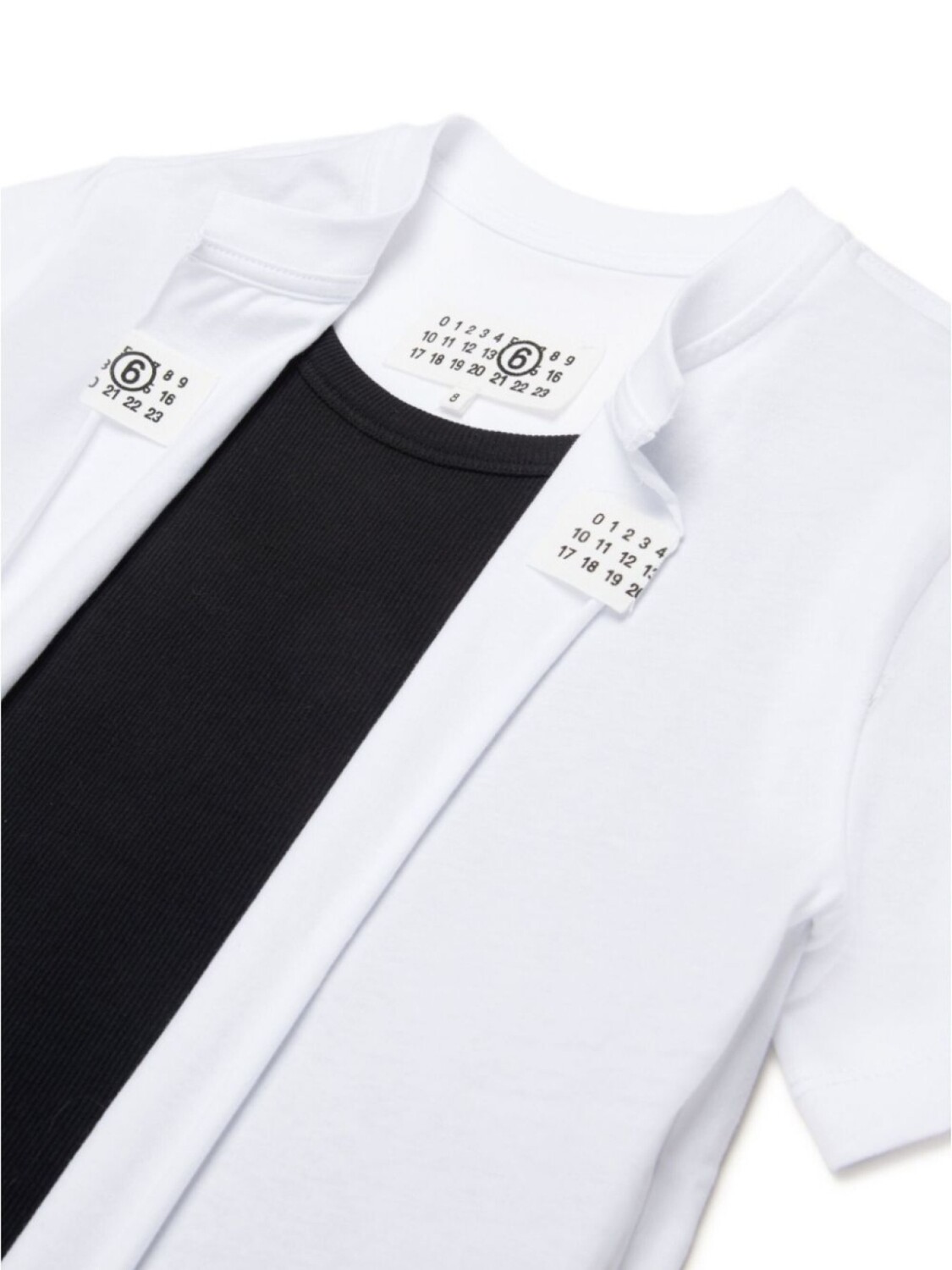 Многослойная футболка MM6 Maison Margiela Kids, белый — фото 4