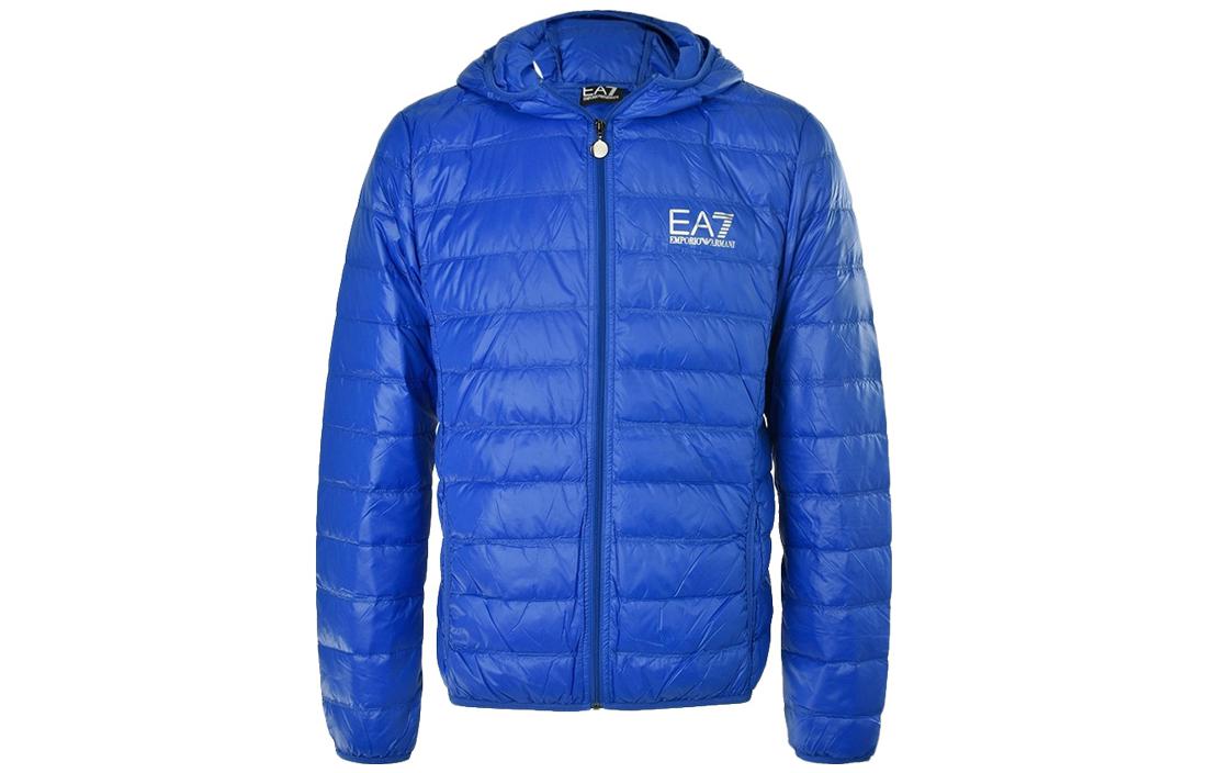 

EMPORIO ARMANI Пуховик мужской королевского синего цвета, Синий, EMPORIO ARMANI Пуховик мужской королевского синего цвета