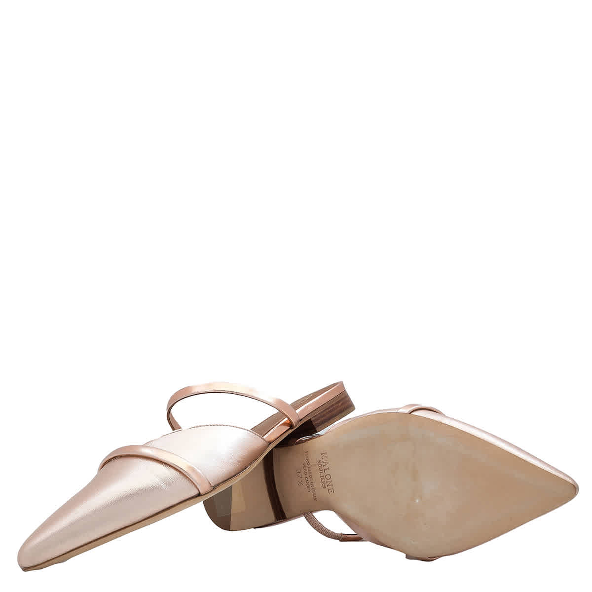 Мэлоун Сулье Роуз Голд Фрэнки остроконечные балетки Malone Souliers, золотой — фото 2