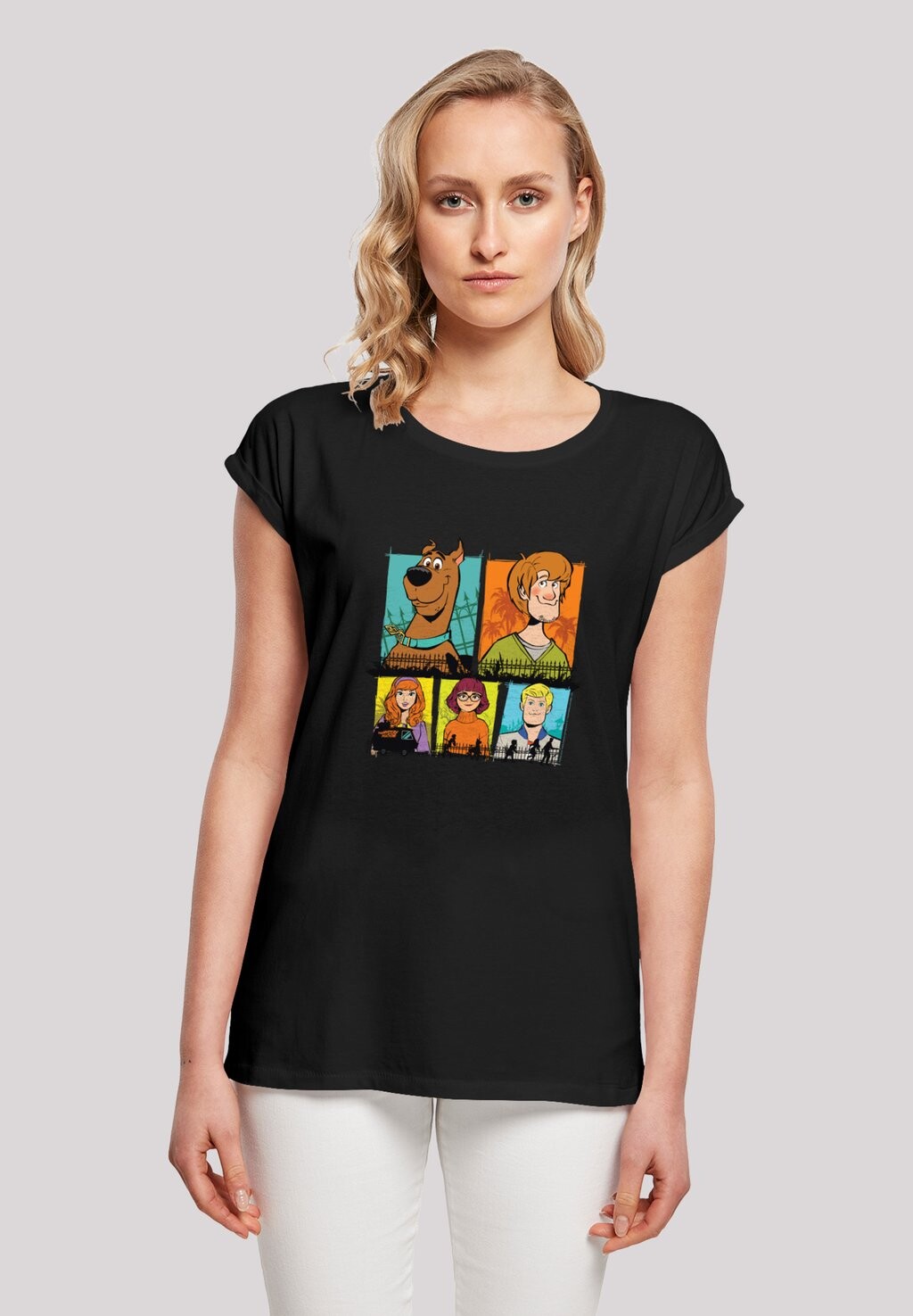 

Футболка с принтом SCOOBY DOO GROUP FRAMES F4NT4STIC, черный