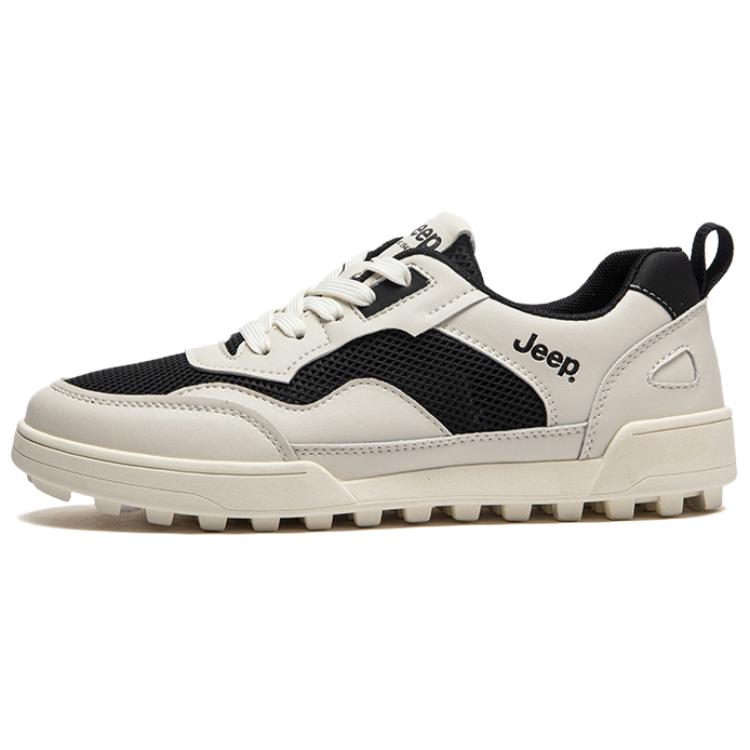 

Jeep Мужские низкие кеды бело-черные, цвет White Black