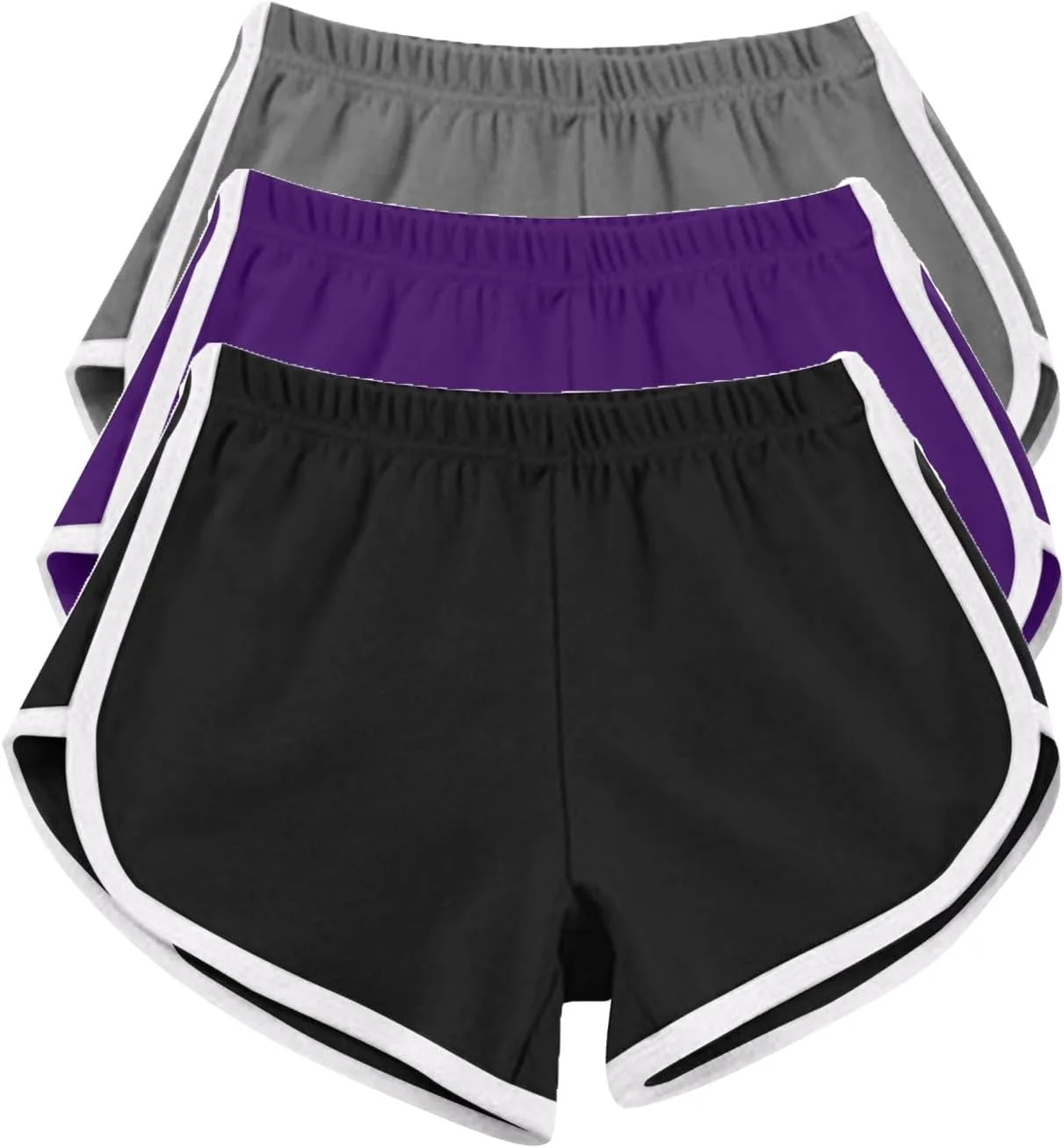 

Женские спортивные шорты 5 inch с эластичным поясом, 3 шт