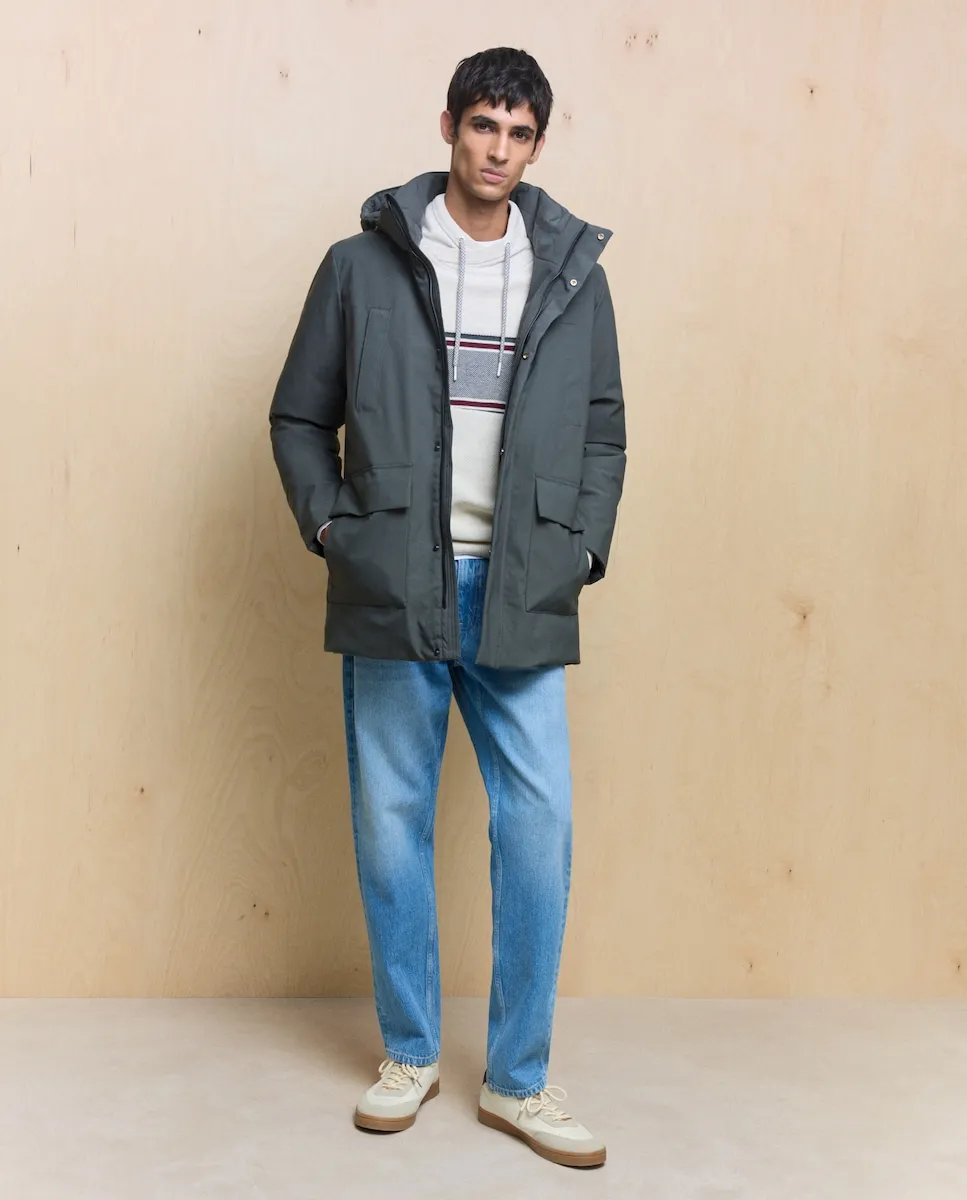 

Мужская стеганая водонепроницаемая куртка с съемным капюшоном Easy Wear, зеленый